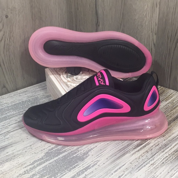 Nike Air Max 720 black/black-pink blast Men’s Shoe - Picture 3 of 8